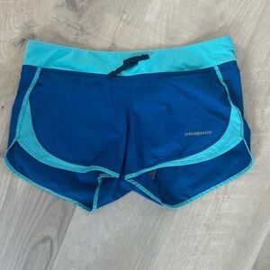 Patagonia Turquoise and Gray Shorts